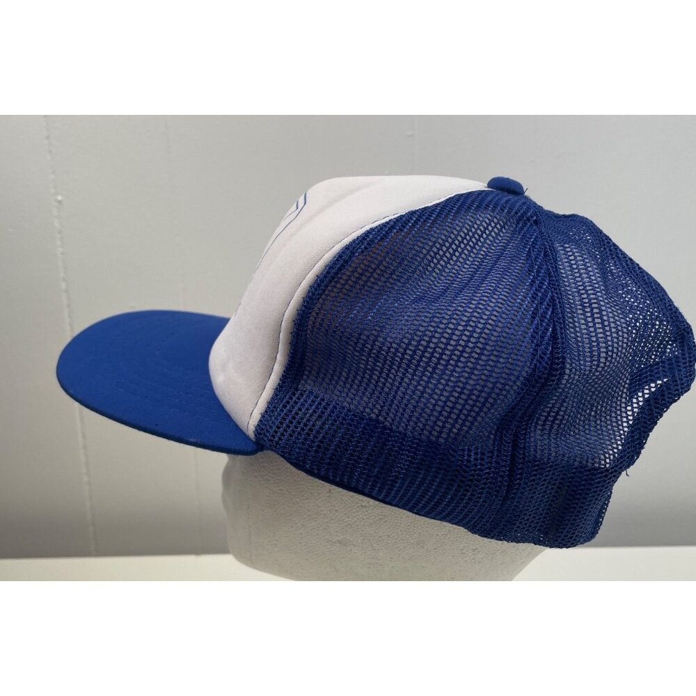 Vintage White & Blue Valvoline Mesh Snapback Trucker Hat Cap Adjustable - Picture 7 of 9